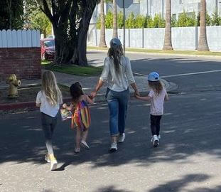 Alberta Dornan with her mother and siblings.